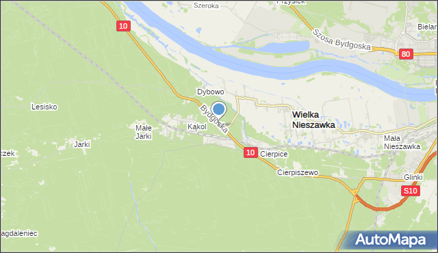 mapa Leśniczówka Wielka Nieszawka, Leśniczówka Wielka Nieszawka na mapie Targeo